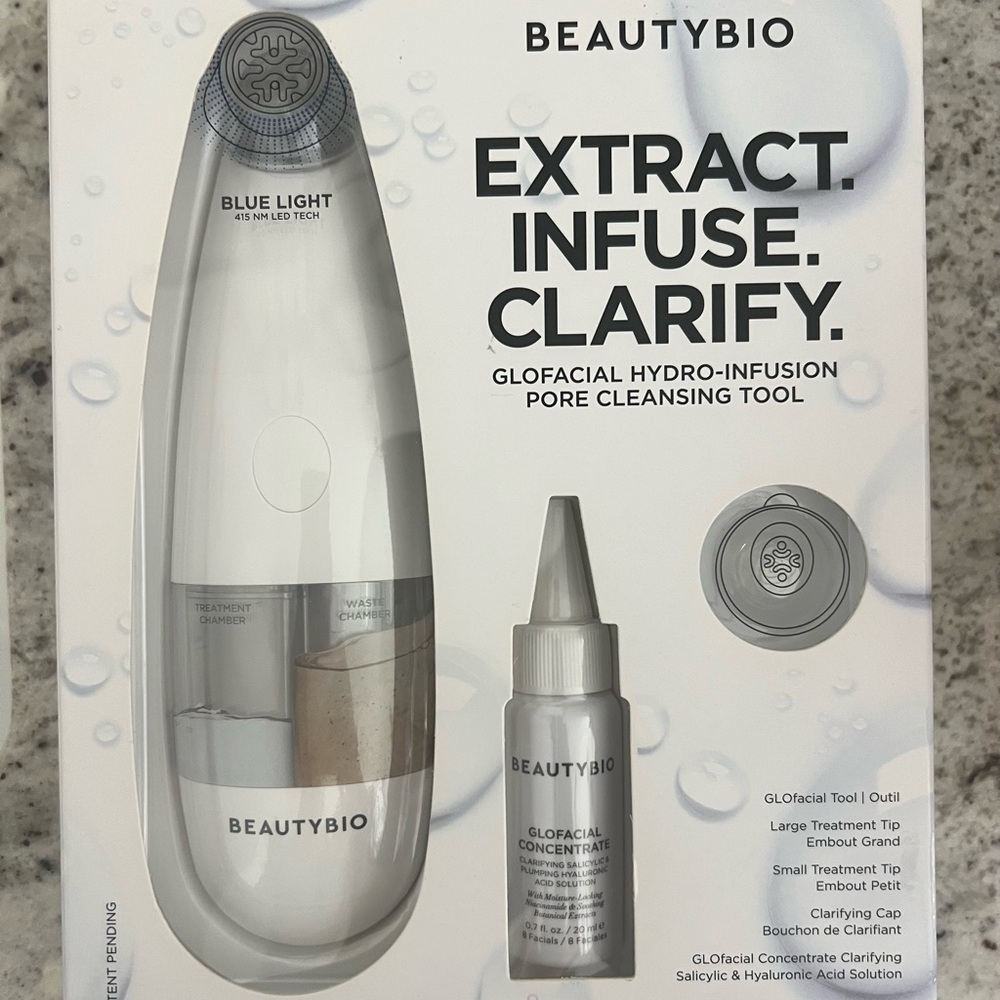 BeautyBio GloFacial Hydro-Infusion Pore Cleansing Tool - White